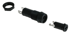 Oprawa bezpiecznikowa montowana w tablicach Montaż panelowy rozmiar: 5 x 20mm 16A 250V ac Szybkozłącze, końcówka