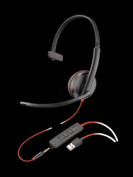 209746-201 Headset, USB/jack, Mono, Blackwire C3215, bulk