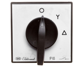 Łącznik krzywkowy gwiazda-trójkąt 3P 63A IP65 ŁK 63-22 z płytką 926322