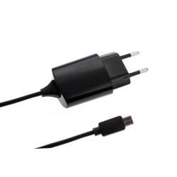 Ładowarka sieciowa 2,1A czarna z kablem microUSB LIBOX LB0143