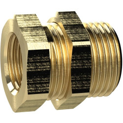 Schott fitting, L 16 mm, 25 bar, brass, for pipe systems, hoses, ducts, 136285
