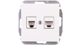 Sentia Gniazdo Teleinformatyczne Rj11 Rj45 Kat.5E Białe 1459-10