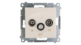 Simon 54 Gniazdo Antenowe Rd/Tv/Sat Przelotowe Kremowe Dasp.01/41