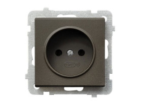 SONATA Gniazdo pojedyncze bez uziemienia czekoladowy metalik GP-1R/m/40 OSPEL