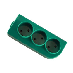 Rozgałęźnik do przedłużacza 3-gniazda b/u zielony GN-3-7
