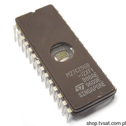 M27C256B-12XF1 256Kbit UV EPROM DIP28CW STM USED