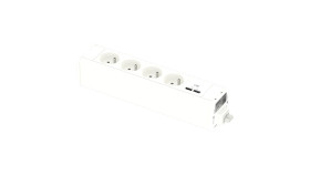 Listwa zasilająca, 16A, 250 V, 4 wtykowa Unica system+ Typ E - gniazdo francuskie