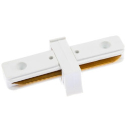 Łącznik Prosty Biały do Listw Szynowych Jednofazowych - Szynoprzewodów