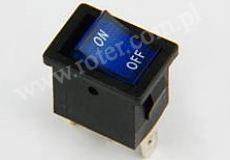 Przeł. podśw. mały 12V, niebieski
