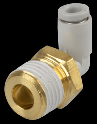 Screw connection, angled, 360° pivoting, R1/4 &lt;&gt; Ø 4 mm