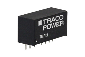 Przetwornica DC-DC, 3W, Uwe 4,5 → 9 V DC, Uwy 12V dc, Iwy 250mA, TRACOPOWER