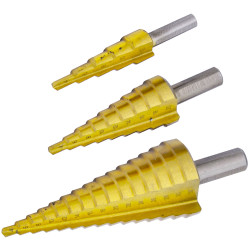 Rolson 48890 3pc Titanium Step Drill Set