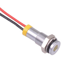 Q6F7GXXHY02E Hyper Bright Yellow Flush 6mm 2VDC LED Panel Indicator IP67 APEM