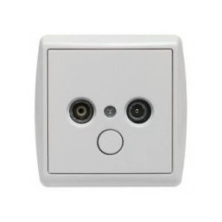 KOS1 Gniazdo antenowe RTV końcowe białe 110473