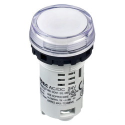 YW1P-1BUQ4PW White 24V LED Panel Mount Pilot Light Indicator IDEC