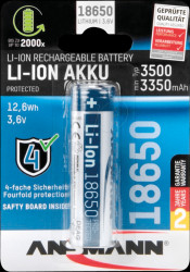 1307-0001 ANSMANN Li-Ion 18650 cell, 3500 mAh