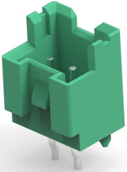 Pin header, 2 pole, pitch 2.5 mm, straight, green, 8-2338245-2