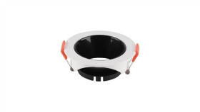 Oprawa Punktowa Oczko Gu10 Ip20 Biała+Czarny Połysk Okrągła 6645