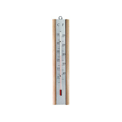 Faithfull FAITHBEECH Thermometer Wall Beech Silver 200mm