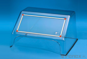 Komora pochłaniająca transparentna ALSIDENT - czerwone wykończenie