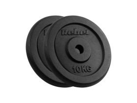 Zestaw obciążeń żeliwnych 2x10kg, otwór...