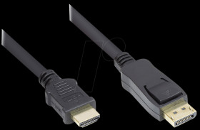 DP-HDMI1 Cable DisplayPort 1.2 an HDMI, black 1m