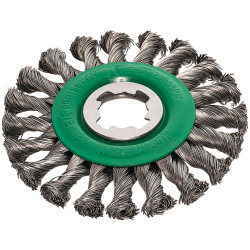 Lessmann 472.81X X-Lock Stainless Steel Knot Wheel Brush 115mm Non Spark