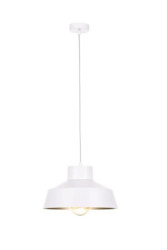 Lampa wisząca nowoczesna 1xE27 MOON WHITE/GOLD