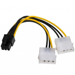 Adapter z kablem Akyga AK-CA-13 2x Molex (m) / PCI-E 6 pin (f) 15cm
