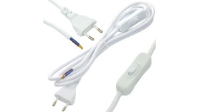 Przewód W Oplocie Do Lampki 2X0,75Mm 2M Biały