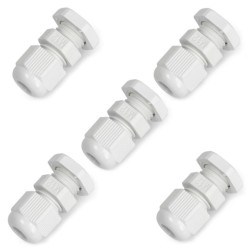 Przepust kablowy hermetyczny - gwint M12 - szary 5szt.