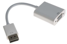 Przejściówka Display Port męskie na D-sub, 15-pinowe (VGA) żeńskie, RS PRO