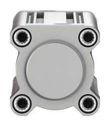 Siłownik pneumatyczny z tłoczyskiem skok: 200mm Festo Ø 63mm dwustronnego działania Action 393.1mm z amortyzacją