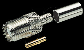 UHF coupler for RG 58, mini crimp version