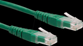 21151533 Patch cable Cat. 6, UTP, green, 1 m
