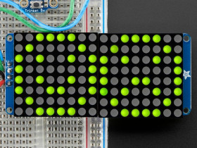 Adafruit 16x8 1.2" LED Matrix+Backpack UltraBright Round YellowGreen LEDs