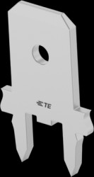 Faston plug, 6.35 x 0.81 mm, L 13 mm, uninsulated, straight, 2376595-2