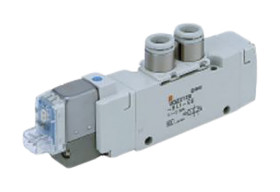 Pneumatyczne zawory elektromagnetyczne SMC 5/3 24V dc 5 portowy