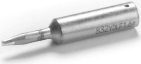 Soldering tip, chisel shaped, Ø 8.5 mm, (T x L x W) 1 x 46 x 1.6 mm, 0832YDLF/SB