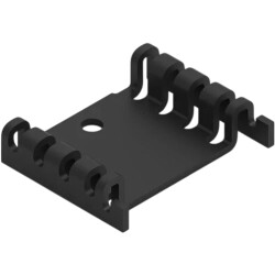 Heatsink, (L x W x H) 7 x 30 x 24 mm, 20 K/W, black anodized, 40901100243007