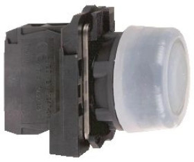 Przycisk komp. czarny wystający O 22 z sam. powr., 1NO bez ozn. XB5AP21