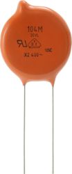 20VL Series EMI Suppression Capacitor, Ceramic Disc, Class X2, 400 VAC