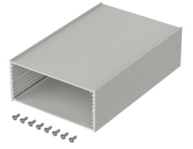 Aluminum enclosure kit, (L x W x H) 105 x 160 x 48 mm, natural, IP40, 97118160.HMT1
