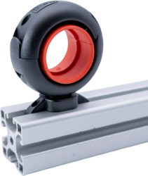 Tubing holders, for profile rails, max. bundle Ø 34.5 mm, PA, black, (L x W x H) 66 x 30 x 86 mm, 1 5040 442 202