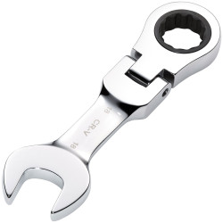 Draper 27979 HI-TORQ&#xAE; Metric Stubby Flexi Head Ratchet Spanner 18mm