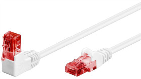 Cat 6Kabel Łączący 1X 90 Pod Kątem,U/Utp, Biały - Długość Kabla 5 M