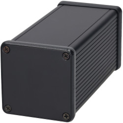 Hammond 1455CS1201BK Extruded Enclosure 54 X 54 X 120 Black Anodise
