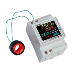 Miernik wielofunkcyjny AC 250V-450V 100A na szynę DIN bocznik zewnętrzny
