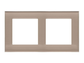 SIMON 55 Ramka 2 podwójna Nature szkło mrożone beżowe TRN2/172 KONTAKT SIMON
