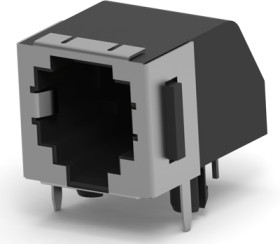 Socket, RJ11/RJ14, 4 pole, 6P4C, Cat 3, solder connection, through hole, 5555154-2